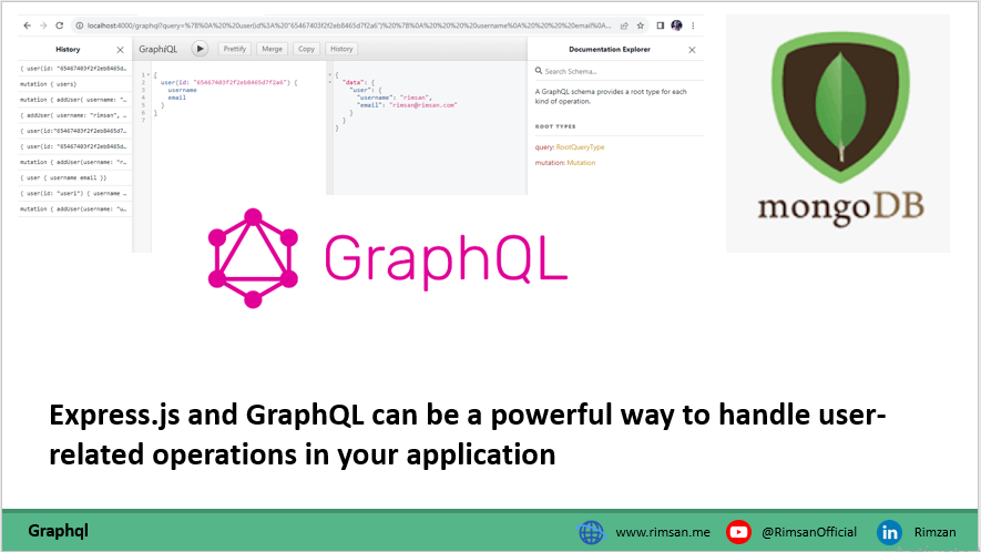 Express.js and GraphQL can be a powerful way to handle user-related operations in your application