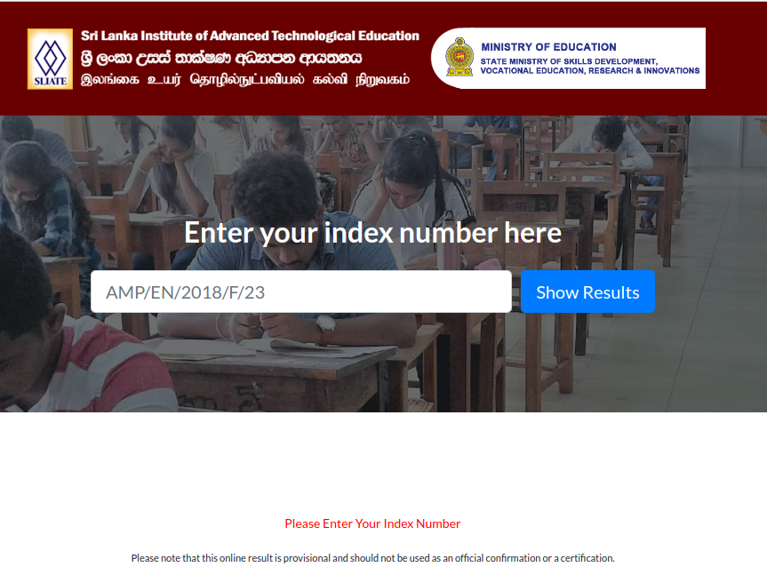 Online Results Management System