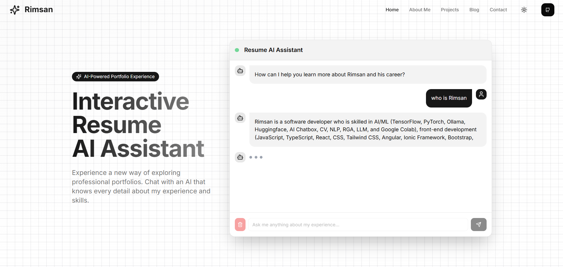 AI Powered Portfolio with AI Chatbot